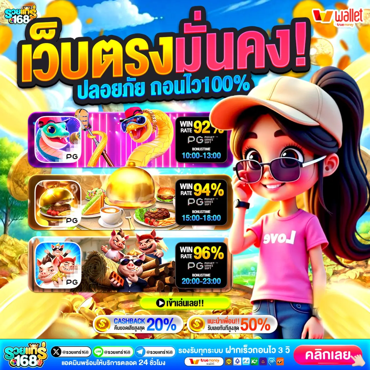 ไม่ต้องทำกิจกรรม รับเลย เครดิตฟรี 50 ได้จริง